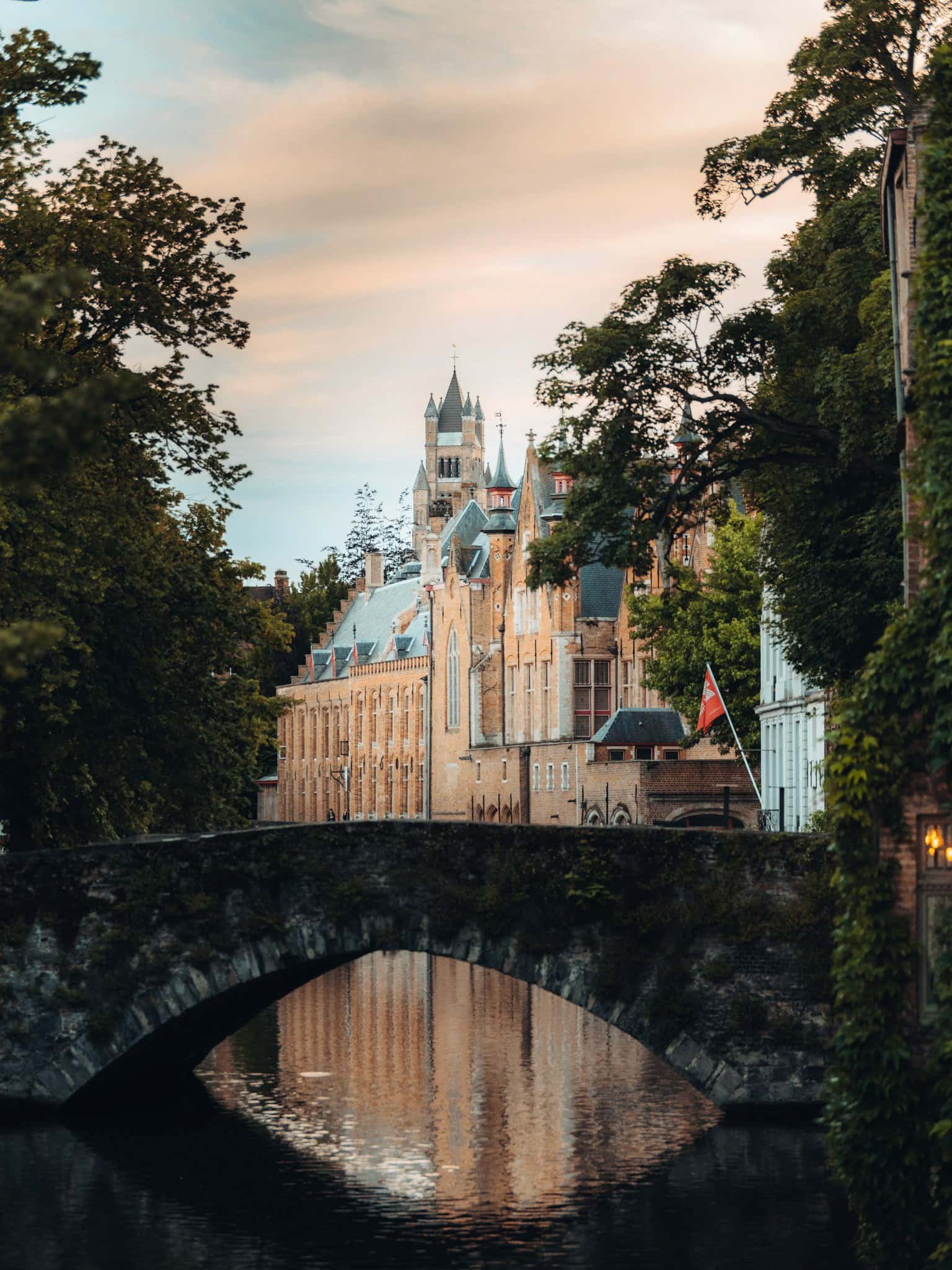 brugge bij zonsondergang, graffo fotografie