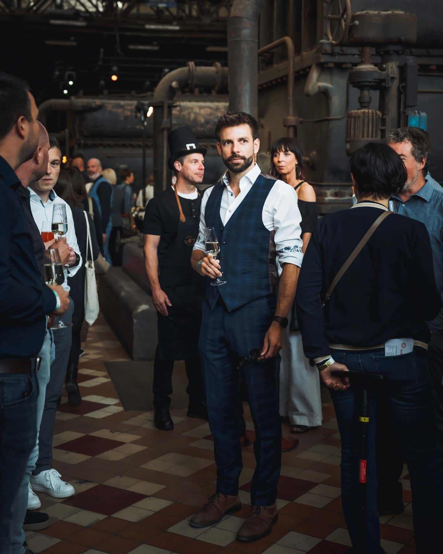 industrieel evenement, portret in publiek, graffo fotografie